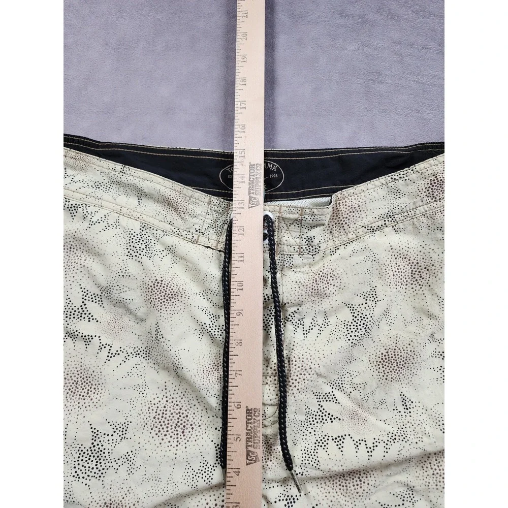 Tommy Bahama Relax Swim Shorts Men's XL Cream Floral Brief Lined Drawstring